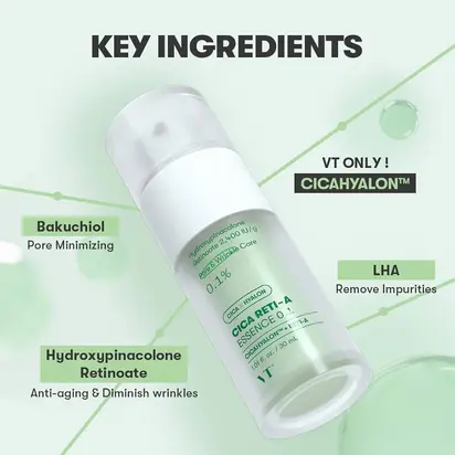 VT Cosmetics Антивікова есенція для обличчя з ретинолом 30ml (прим'яте паперове пакування)