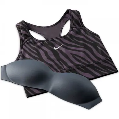 Топ Nike SWOOSH ICONCLASH BRA SP21, фіолетовий з чорним