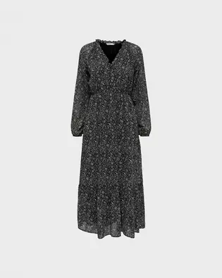 Сукня ONLSTAR L/S MAXI DRESSWVN CHARM FLOWER ONLY M Чорний