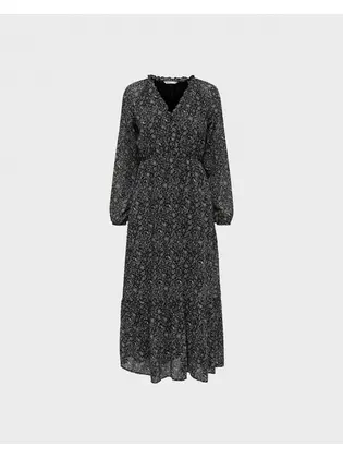 Сукня ONLSTAR L/S MAXI DRESSWVN CHARM FLOWER ONLY M Чорний