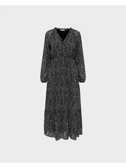 Сукня ONLSTAR L/S MAXI DRESSWVN CHARM FLOWER ONLY M Чорний