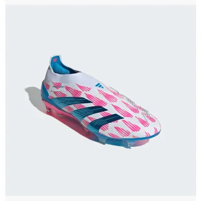 Бутси Adidas Predator Elite Laceless Firm Ground Soccer Cleats White/Pink