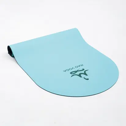 Килимок для йоги з каучуку Vimal Oval Sky Blue RAO 185×68×0.4 см