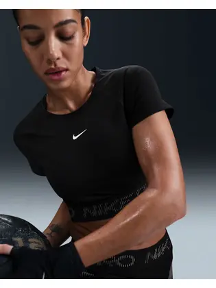 Топ жіночий Nike Np Dri-Fit Ss Crop Top Tt Gx Black
