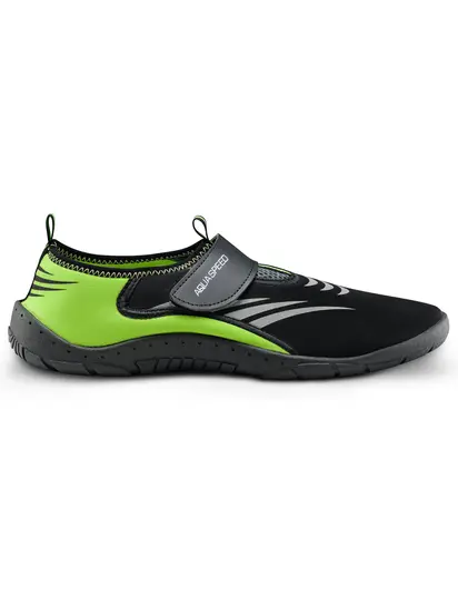 Аквашузи Aqua Speed AQUA SHOE MODEL 27A 7595 чорний, сірий, флуоресцентний жовтий Уні 35