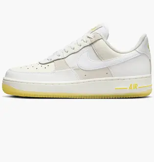 Кросівки Nike Air Force 1 Low '07 UV Reactive Patchwork White Multicolor Yellow (W), білий з жовтим