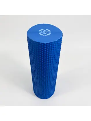 Масажний ролик для спини та МФР Foam Roller Amber Point 45×15 см синій