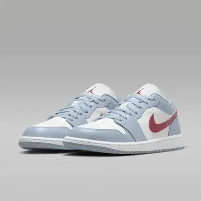 Кросівки Jordan 1 Low Blue Whisper Dune Red (W)