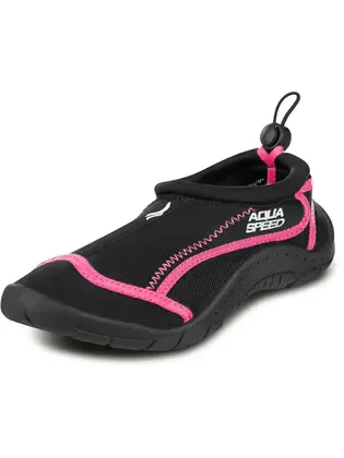 Аквашузи Aqua Speed AQUA SHOE MODEL 28D 9560 чорний, малиновий Уні 35 , Цвет чорний, малино