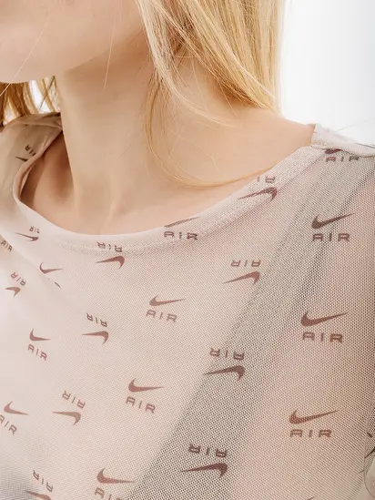 Сукня Nike W NSW AIR AOP MESH LS DRESS, бежевий