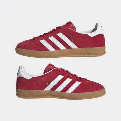 Кросівки Adidas Gazelle Indoor, бордовий з білим