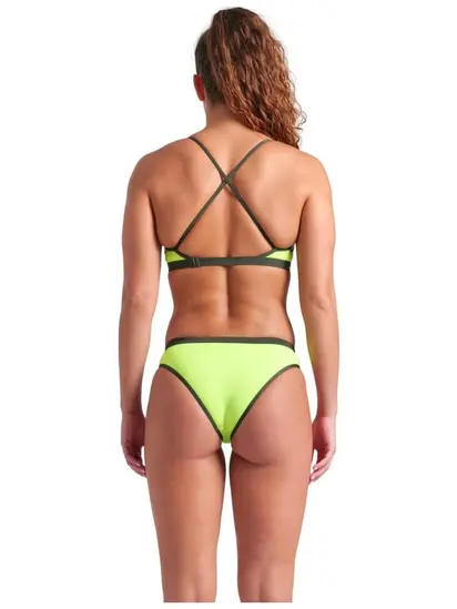 Купальник роздільний для жінок Arena ICONS BIKINI CROSS BACK SOLID салатовий