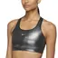 Топ Nike W NK SWOOSH ICNCLSH SHMR BRA, чорний з сріблястим