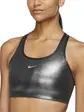Топ Nike W NK SWOOSH ICNCLSH SHMR BRA, чорний з сріблястим