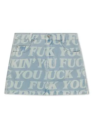 Спідниця RipNDip FUCKIN FUCK DENIM MINI SKIRT