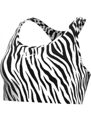 Топ Nike SWOOSH ICONCLASH BRA SP21, чорний з білим