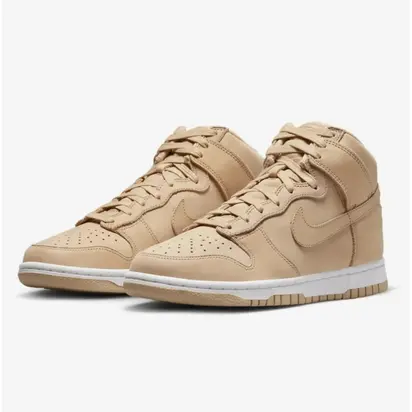 Кросівки Nike Dunk High Premium, бежевий з білим