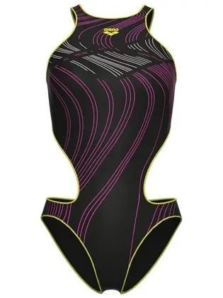 Купальник закритий для жінок Arena ONE STREAM SWIMSUIT чорний, рожевий