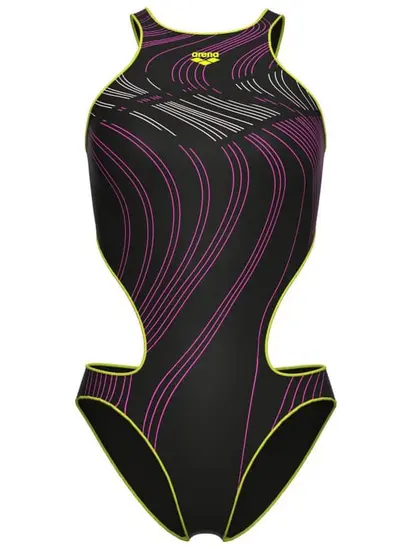 Купальник закритий для жінок Arena ONE STREAM SWIMSUIT чорний, рожевий