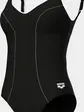 Купальник закритий для жінок Arena CLIP BACK SWIMSUIT SOLID B чорний, білий