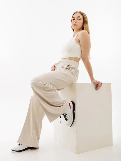 Штани Nike HR WIDE PANT, бежевий