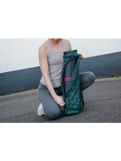 Сумка-чохол для йоги Asana Bag Cotton Bodhi Leaves Maharaja Collection Bodhi 70 см темно-зелений