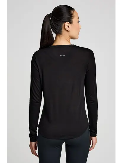 Футболка Saucony PEREGRINE MERINO LONG SLEEVE, чорний