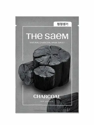 THE SAEM Тканинна маска для обличчя з порошком деревного вугілля, 21 мл