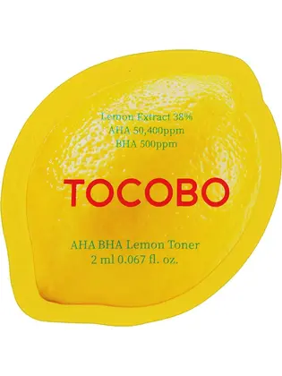 TOCOBO Кислотний тонер з AHA, BHA та екстрактом лимона для оновлення шкіри, 2 мл