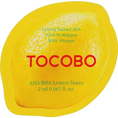 TOCOBO Кислотний тонер з AHA, BHA та екстрактом лимона для оновлення шкіри, 2 мл