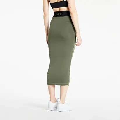 Спідниця Reebok RBK Cardi RIB S, хакі з чорним
