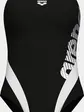 Купальник закритий для жінок Arena STRIPEFLO SWIMSUIT SWIM PRO BA чорний, білий