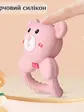 Брязкальце бебі ведмедик силіконове, 85 мм, бебі блу