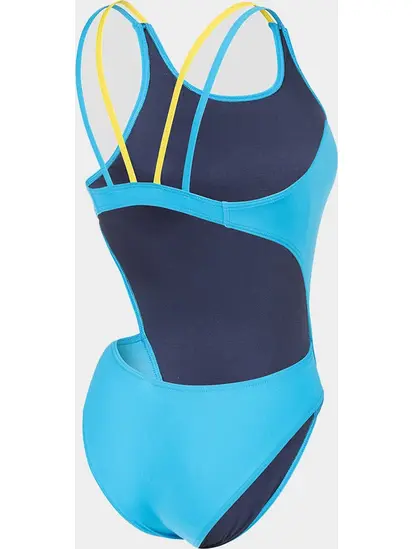 Купальник закритий для жінок Arena SWIMSUIT TECH MULTI SOLID блакитний, жовтий