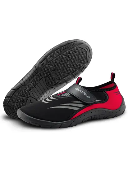Аквашузи Aqua Speed AQUA SHOE MODEL 27D 7625 чорний, сірий, червоний Уні 41 , Цвет чорний