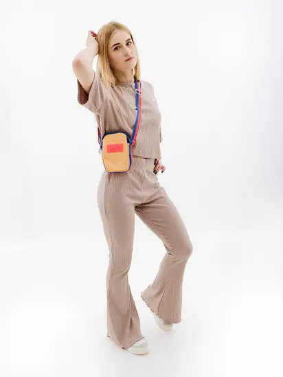 Штани Nike W NSW RIB JRSY PANT, бежевий