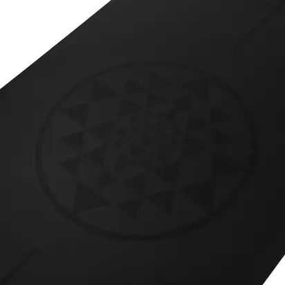 Килимок для йоги Bodhi Phoenix Yantra Alignment чорний 185х66х0.4 см