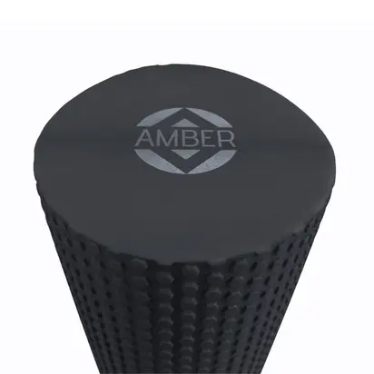 Масажний ролик для спини та МФР Foam Roller Amber Point 45×15 см чорний