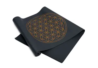 Килимок для йоги Bodhi Leela Flower of Life антрацит 183x60x0.45 см