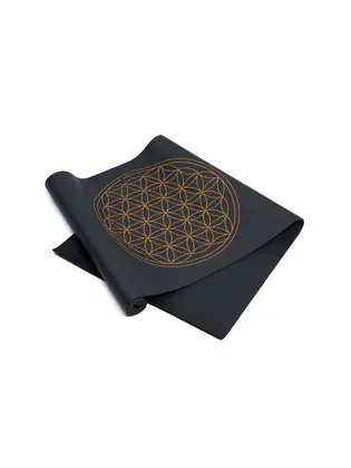 Килимок для йоги Bodhi Leela Flower of Life антрацит 183x60x0.45 см