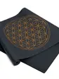 Килимок для йоги Bodhi Leela Flower of Life антрацит 183x60x0.45 см