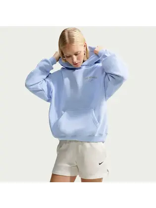 Толстовка Nike W STDO FLC OS PO HDY GLS, блакитний