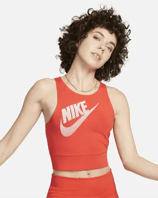 Топ Nike W NSW TANK TOP DNC, помаранчевий